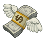 Money flying